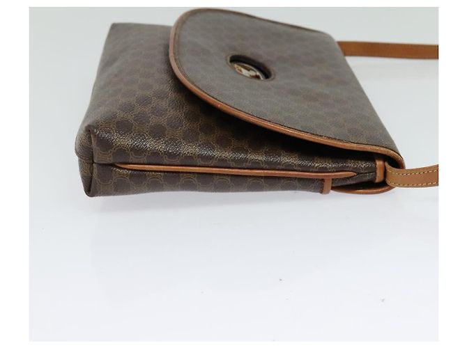 Céline Borsa a Spalla in Tela Macadam CELINE in Pelle PVC Marrone Oro Auth ep9642 D'oro - vista 4