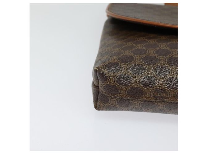 Céline Borsa a Spalla in Tela Macadam CELINE in Pelle PVC Marrone Oro Auth ep9642 D'oro - vista 9
