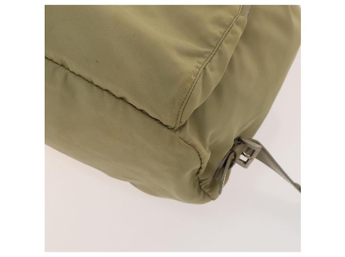 Zaino PRADA in nylon khaki argento autentico bs27513 Cachi - vista 15