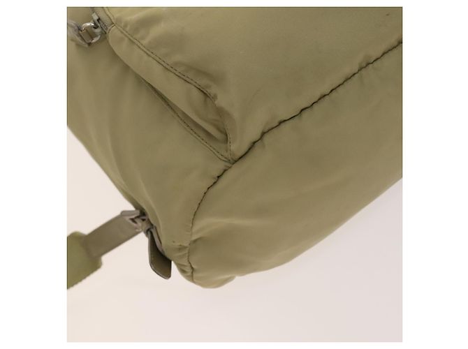 Zaino PRADA in nylon khaki argento autentico bs27513 Cachi - vista 16