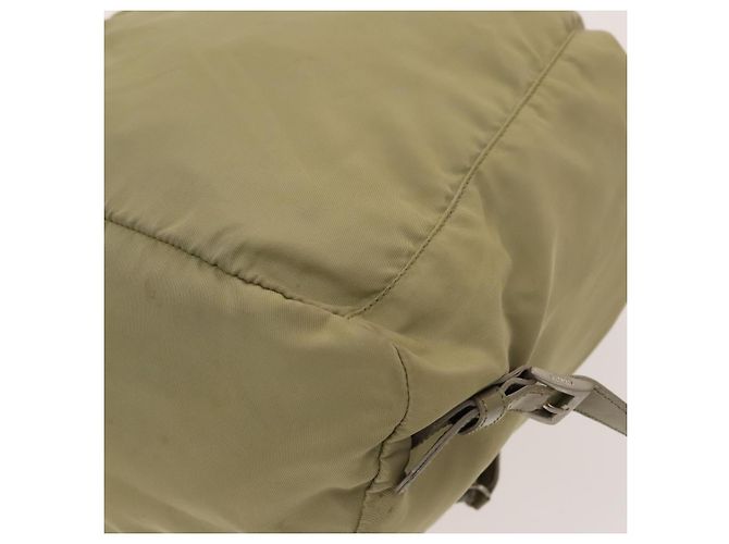 Zaino PRADA in nylon khaki argento autentico bs27513 Cachi - vista 17