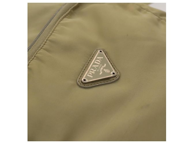 Zaino PRADA in nylon khaki argento autentico bs27513 Cachi - vista 19