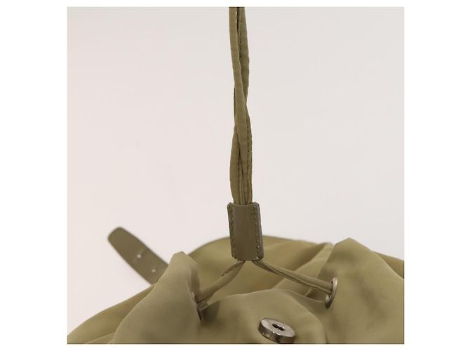 Zaino PRADA in nylon khaki argento autentico bs27513 Cachi - vista 21