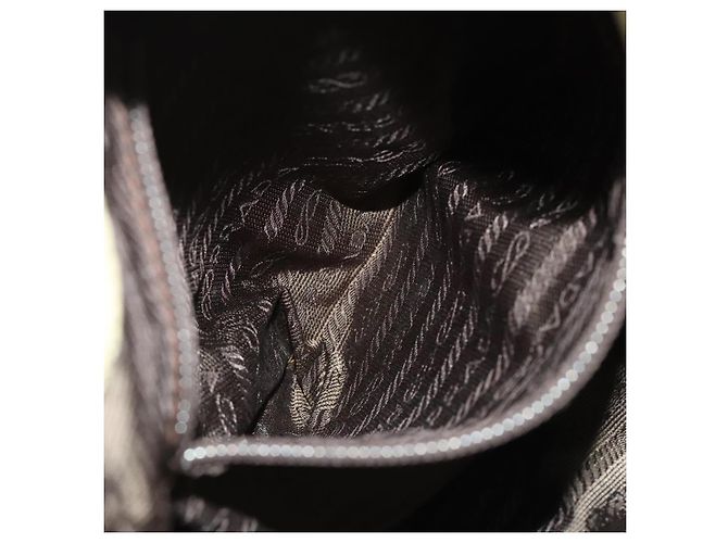 Zaino PRADA in nylon khaki argento autentico bs27513 Cachi - vista 25