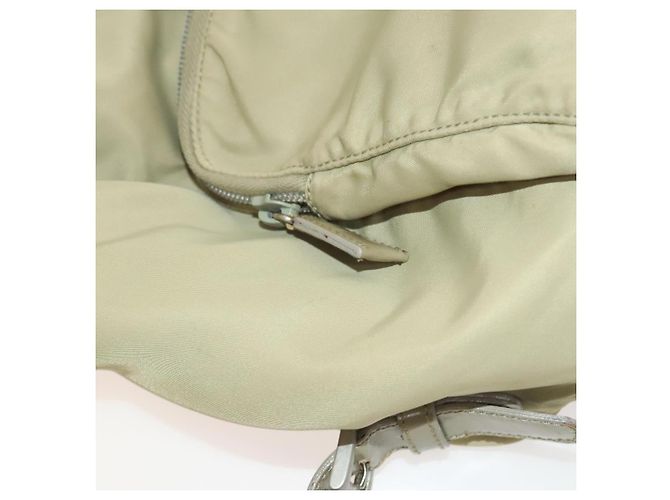 Zaino PRADA in nylon khaki argento autentico bs27513 Cachi - vista 26