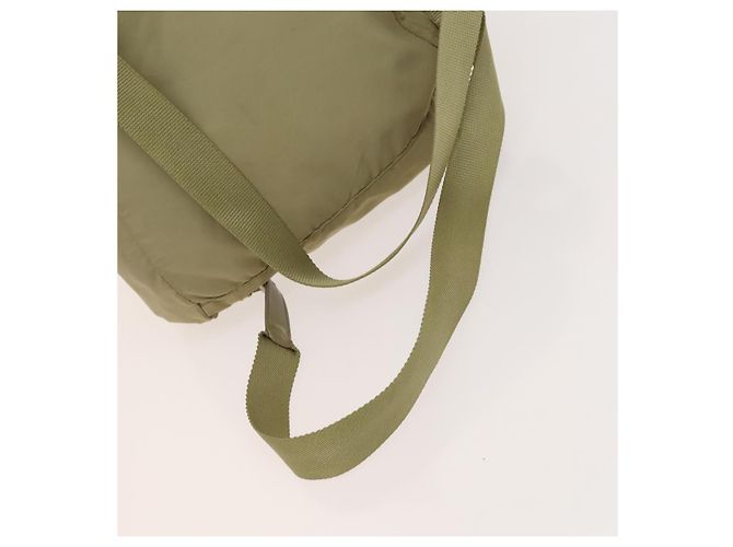 Zaino PRADA in nylon khaki argento autentico bs27513 Cachi - vista 7