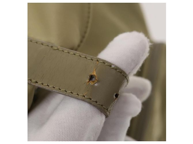 Zaino PRADA in nylon khaki argento autentico bs27513 Cachi - vista 8