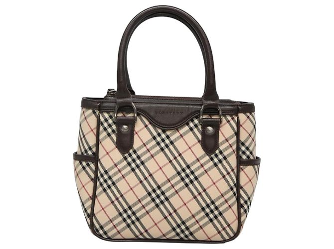 Burberry Nova Check Handtasche aus Canvas Beige Silber Authentisch ep9645 - Ansicht 13