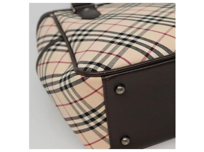 Burberry Nova Check Handtasche aus Canvas Beige Silber Authentisch ep9645 - Ansicht 16