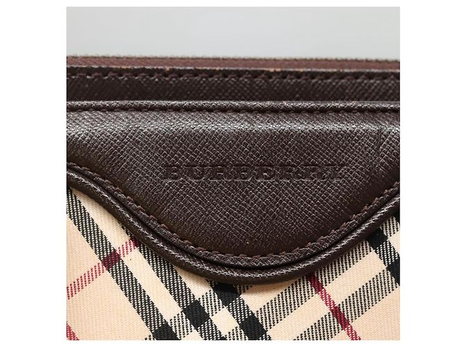 Burberry Nova Check Handtasche aus Canvas Beige Silber Authentisch ep9645 - Ansicht 17