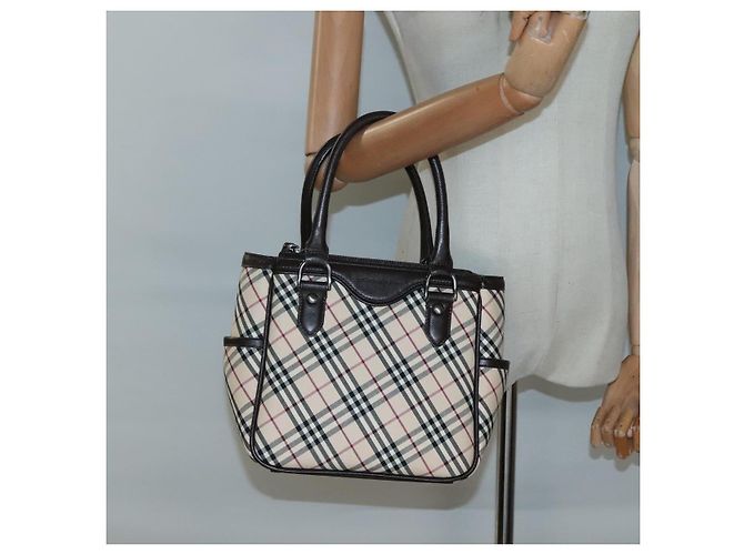 Burberry Nova Check Handtasche aus Canvas Beige Silber Authentisch ep9645 - Ansicht 21
