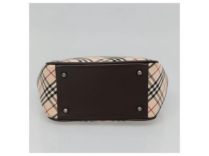 Burberry Nova Check Handtasche aus Canvas Beige Silber Authentisch ep9645 - Ansicht 5