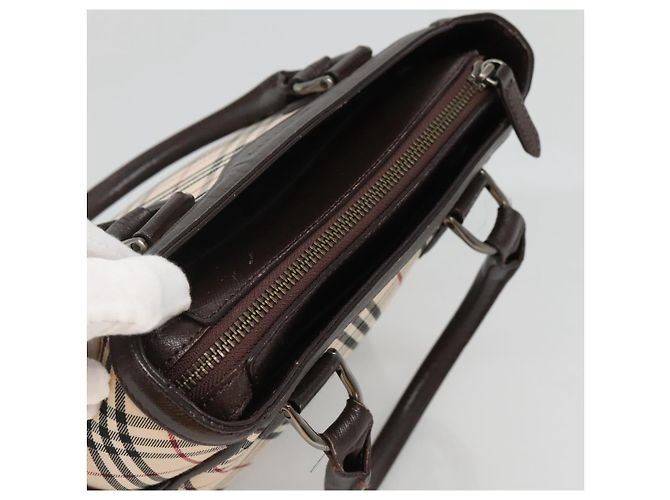 Burberry Nova Check Handtasche aus Canvas Beige Silber Authentisch ep9645 - Ansicht 6