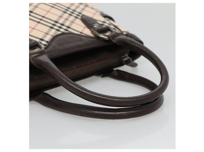 Burberry Nova Check Handtasche aus Canvas Beige Silber Authentisch ep9645 - Ansicht 7