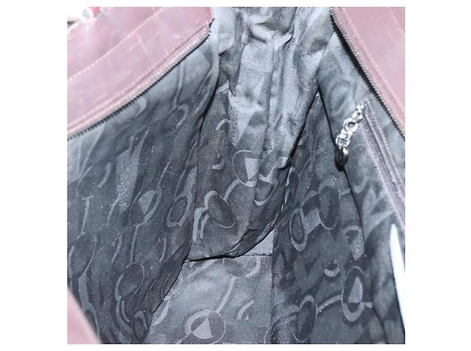 Borsa a Spalla con Catena Salvatore Ferragamo in Tela e Pelle Marrone Argento Auth bs27823 - vista 18