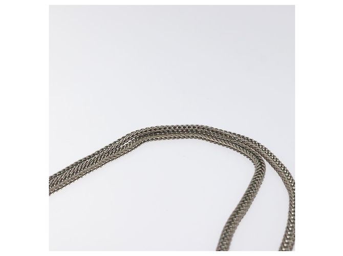 Borsa a spalla Chain Betty in pelle nera e argento di SAINT LAURENT Auth 130120 Nero - vista 14