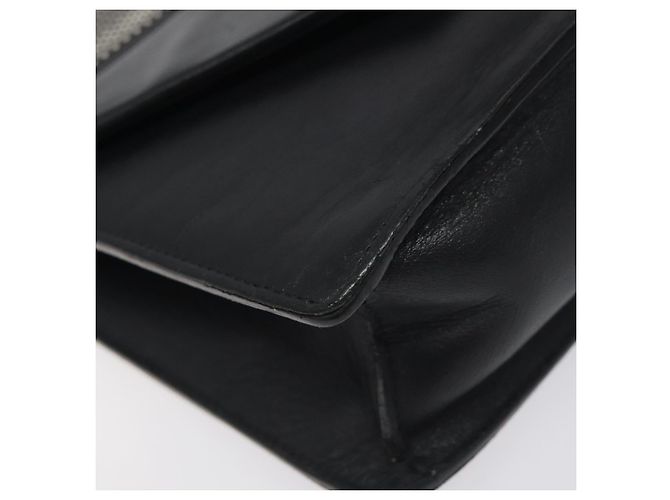 Borsa a spalla Chain Betty in pelle nera e argento di SAINT LAURENT Auth 130120 Nero - vista 15