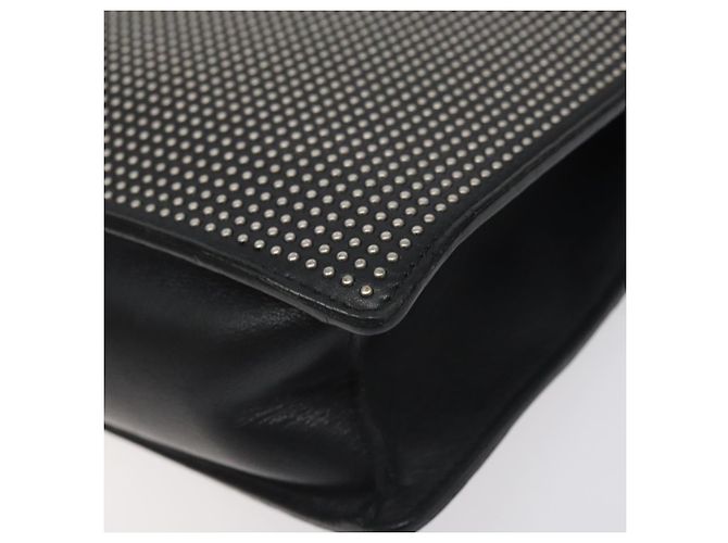 Borsa a spalla Chain Betty in pelle nera e argento di SAINT LAURENT Auth 130120 Nero - vista 16
