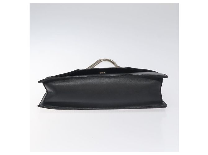 Borsa a spalla Chain Betty in pelle nera e argento di SAINT LAURENT Auth 130120 Nero - vista 5