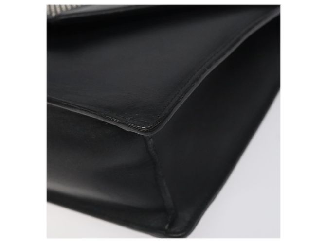 Borsa a spalla Chain Betty in pelle nera e argento di SAINT LAURENT Auth 130120 Nero - vista 8