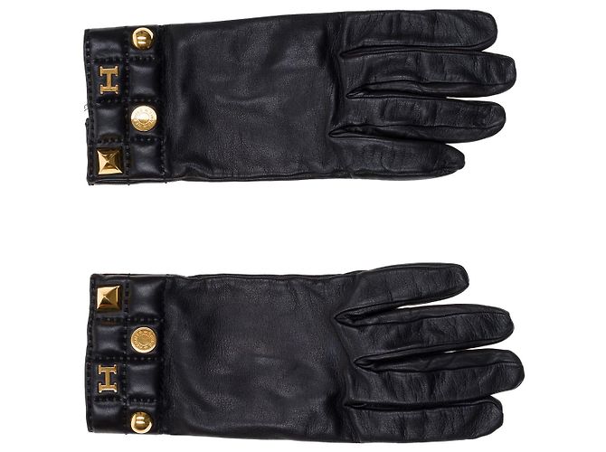 Médor Hermès Accessorio HERMES in Pelle Nera - 102243 Nero - vista 3