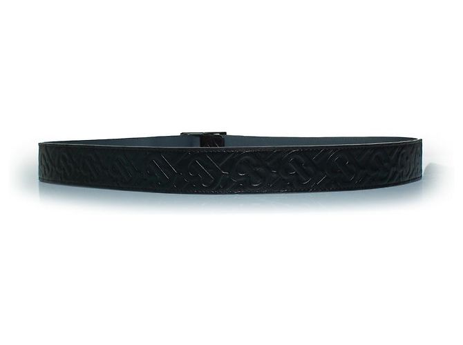 Schwarzer Leder-Gürtel mit geprägtem B-Logo von Burberry - Ansicht 3