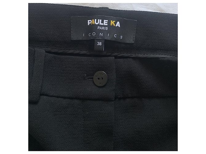 Pantaloni neri Paule Ka in poliestere Taglia 38 Nero - vista 8