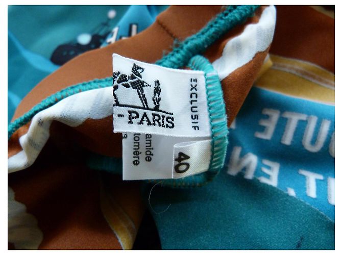Hermès Sommerhose Lycra Grün Blau Mehrfarben - Ansicht 3