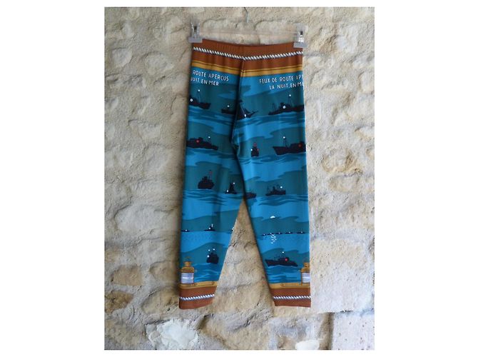 Hermès Sommerhose Lycra Grün Blau Mehrfarben - Ansicht 4