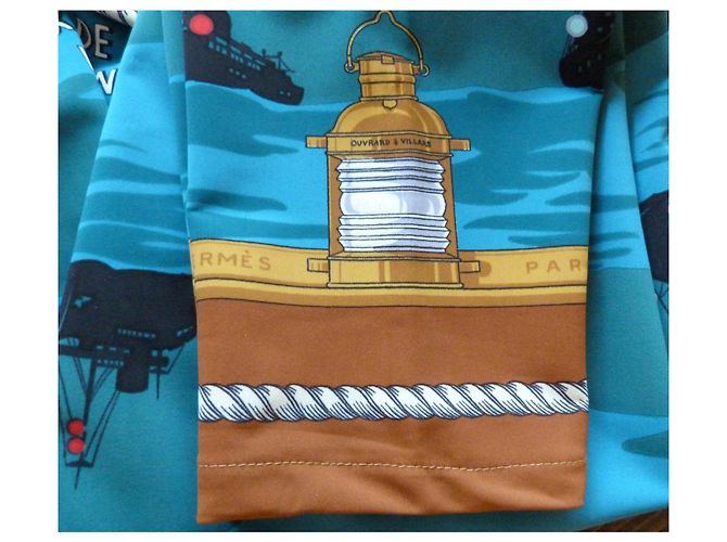Hermès Sommerhose Lycra Grün Blau Mehrfarben - Ansicht 6