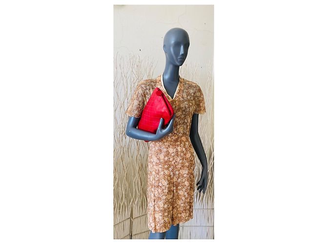 Clutch Chanel Rossa in Agnello Rosso - vista 4
