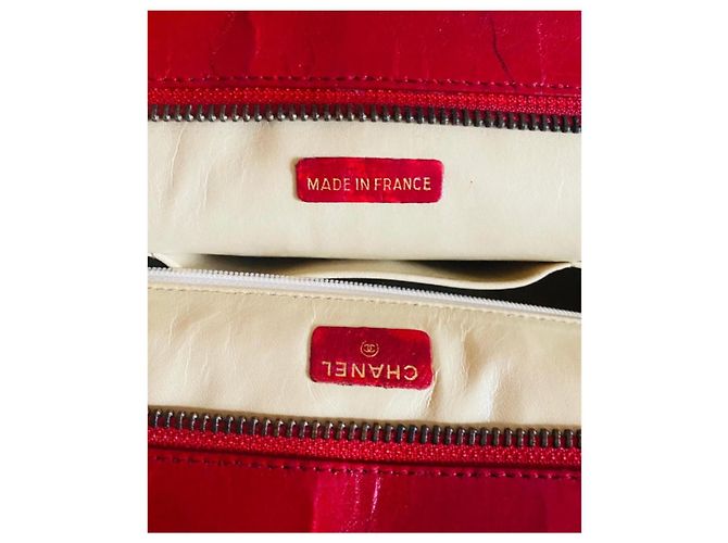 Clutch Chanel Rossa in Agnello Rosso - vista 7