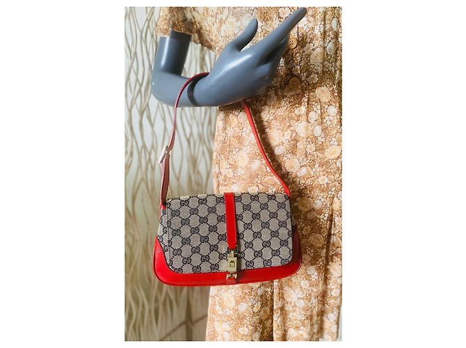 Borsa a mano Gucci Jackie in pelle rossa Rosso - vista 2