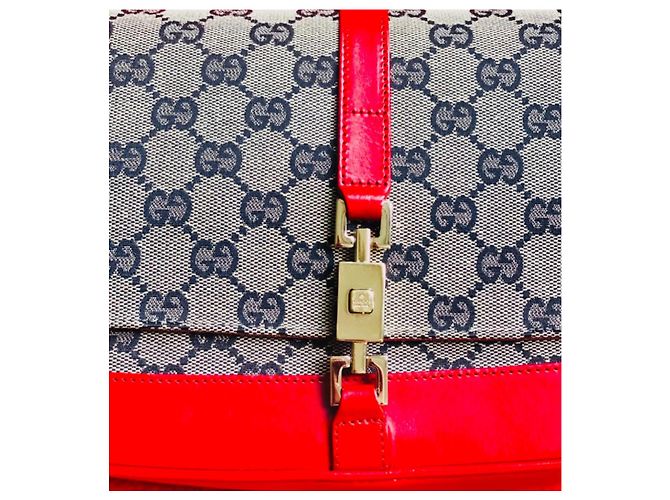 Borsa a mano Gucci Jackie in pelle rossa Rosso - vista 6