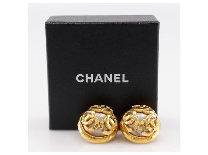 Chanel Triple Coco Mark Ohrringe Golden - Ansicht 14