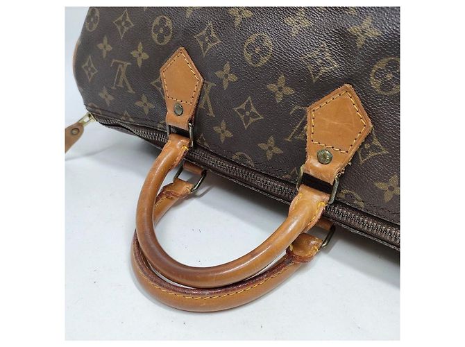 Borsa a mano Louis Vuitton Speedy 35 Marrone Scuro Pelliccia - vista 3