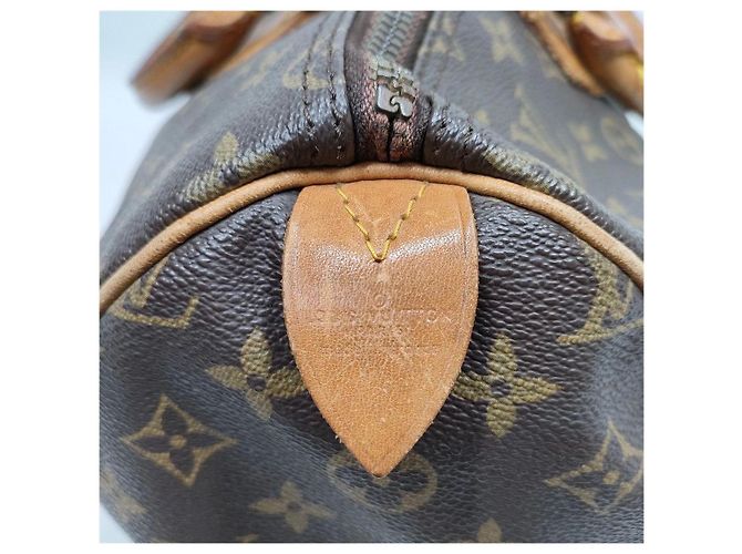 Borsa a mano Louis Vuitton Speedy 35 Marrone Scuro Pelliccia - vista 6