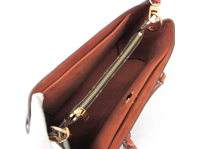 Borsa Tote Monogram Flower Louis Vuitton M43770 Marrone Monogramma - vista 3