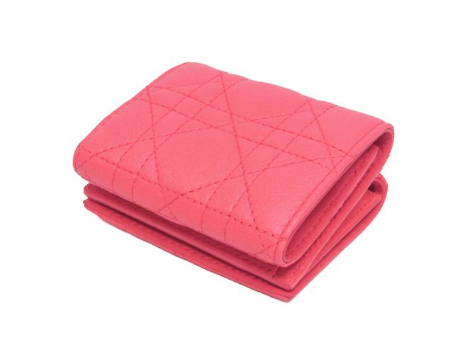 Medium Wallet Cannage/Lady Dior CARO von Christian Dior Pink - Ansicht 3