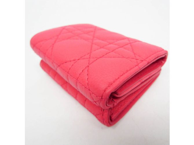 Medium Wallet Cannage/Lady Dior CARO von Christian Dior Pink - Ansicht 7