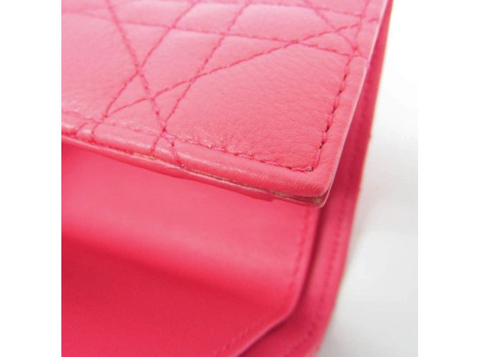 Medium Wallet Cannage/Lady Dior CARO von Christian Dior Pink - Ansicht 9
