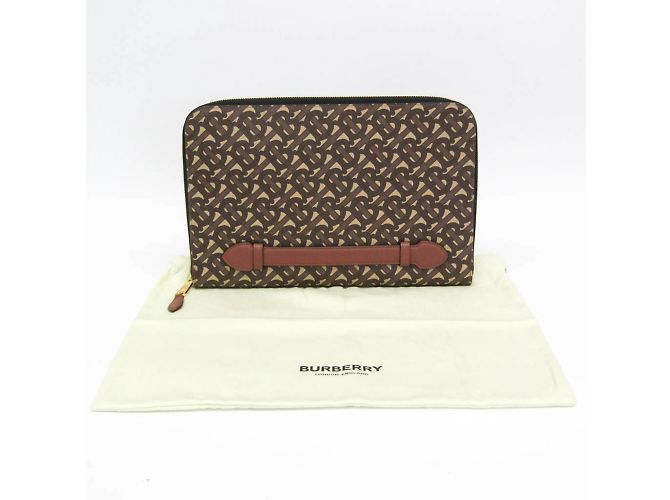 Borsa Clutch Monogramma TB Burberry Marrone - vista 2