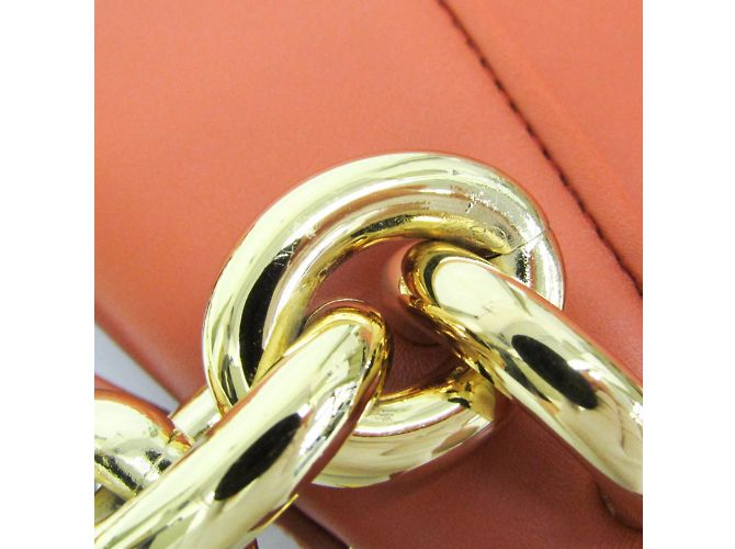 Borsa a Spalla Mount Chain di Bottega Veneta Arancione - vista 13