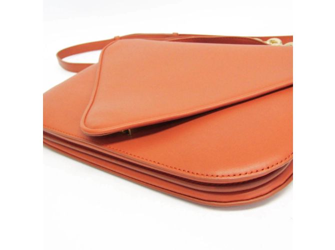 Borsa a Spalla Mount Chain di Bottega Veneta Arancione - vista 5