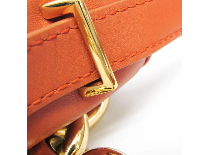 Borsa a Spalla Mount Chain di Bottega Veneta Arancione - vista 8