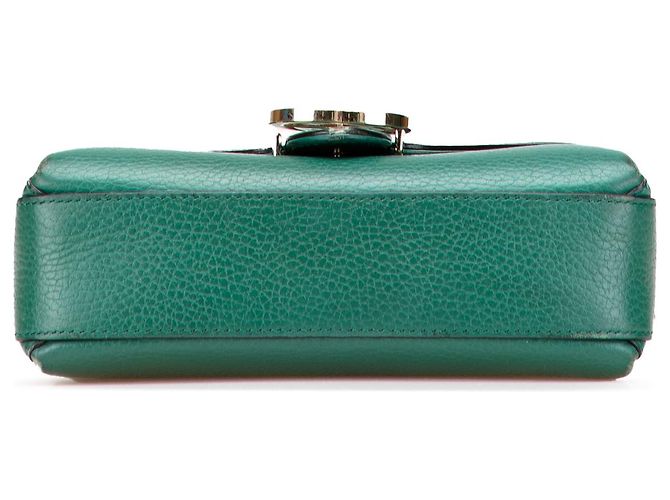 Gucci Verde Piccolo Dollar in Pelle di Vitello Interlocking G Crossbody - vista 3