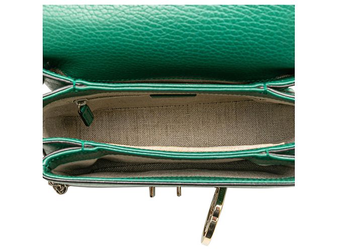 Gucci Verde Piccolo Dollar in Pelle di Vitello Interlocking G Crossbody - vista 4