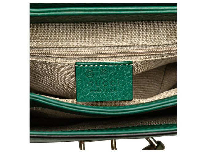 Gucci Verde Piccolo Dollar in Pelle di Vitello Interlocking G Crossbody - vista 5