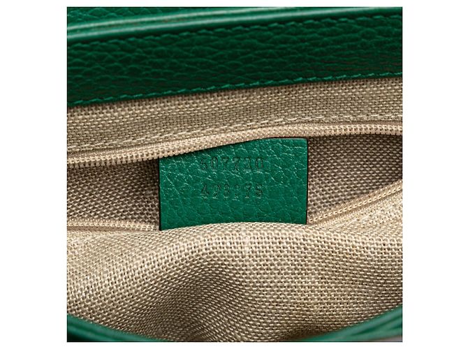 Gucci Verde Piccolo Dollar in Pelle di Vitello Interlocking G Crossbody - vista 6