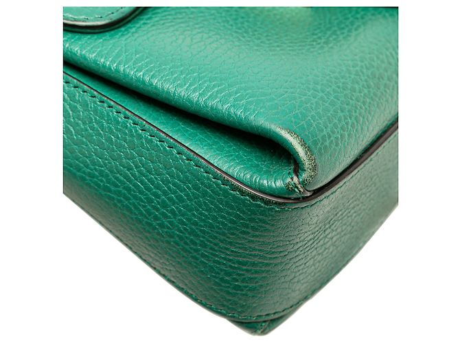 Gucci Verde Piccolo Dollar in Pelle di Vitello Interlocking G Crossbody - vista 7